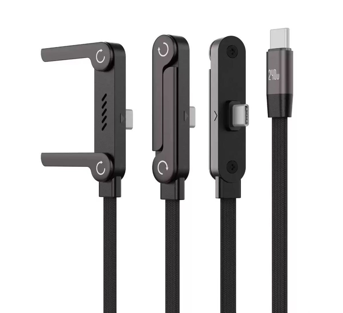 Support de téléphone invisible 2-en-1 avec câble de charge